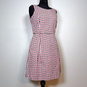 Tommy Hilfiger Sleeveless Cotton Dress 10 Pleated Front Pockets Preppy